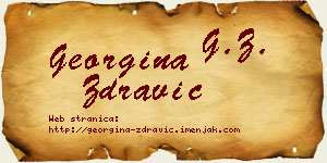 Georgina Zdravić vizit kartica